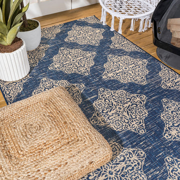 Tuscany Ornate Medallions Indoor/outdoor Area Rug
